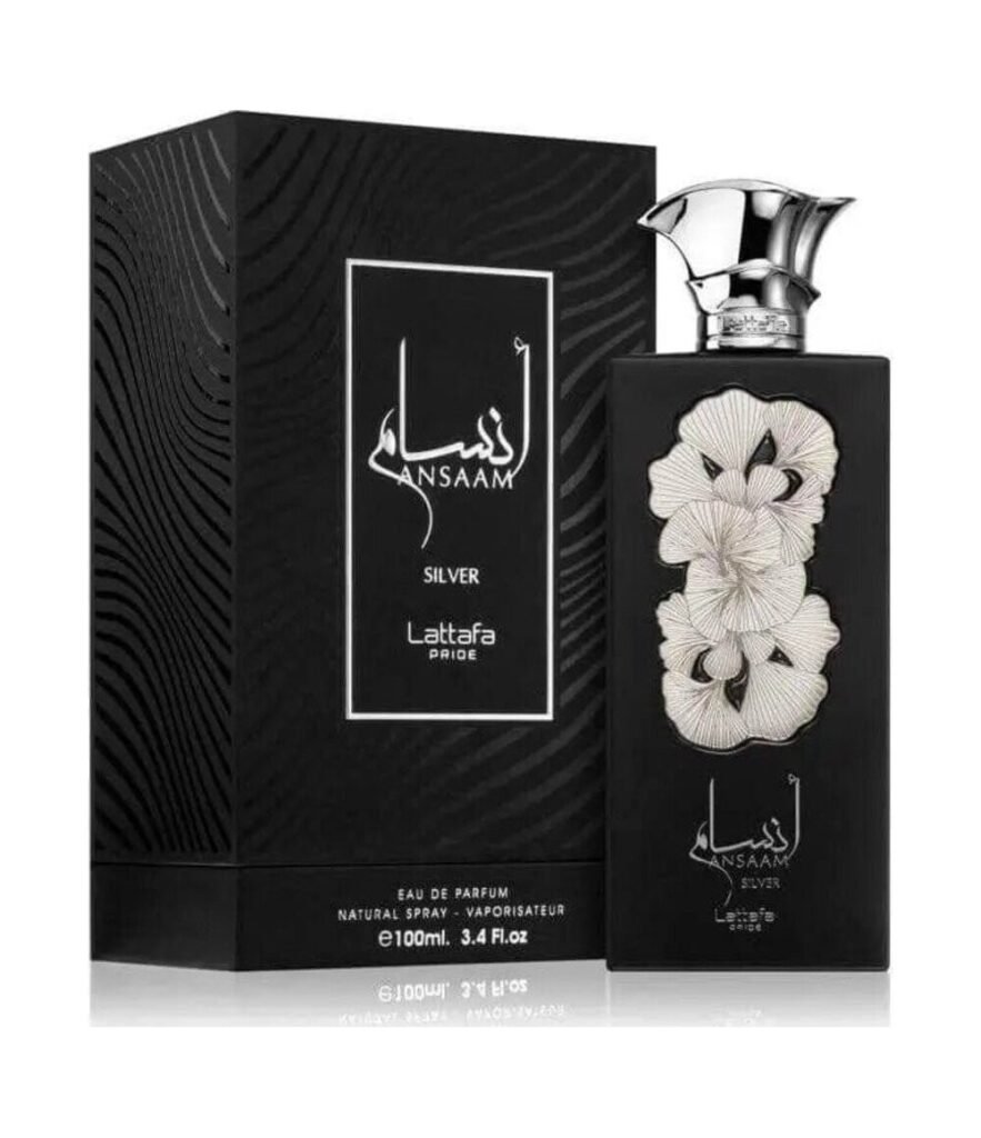 Lattafa Ansaam Silver Pride by Lattafa 100ml Eau De Parfum — bottle photo