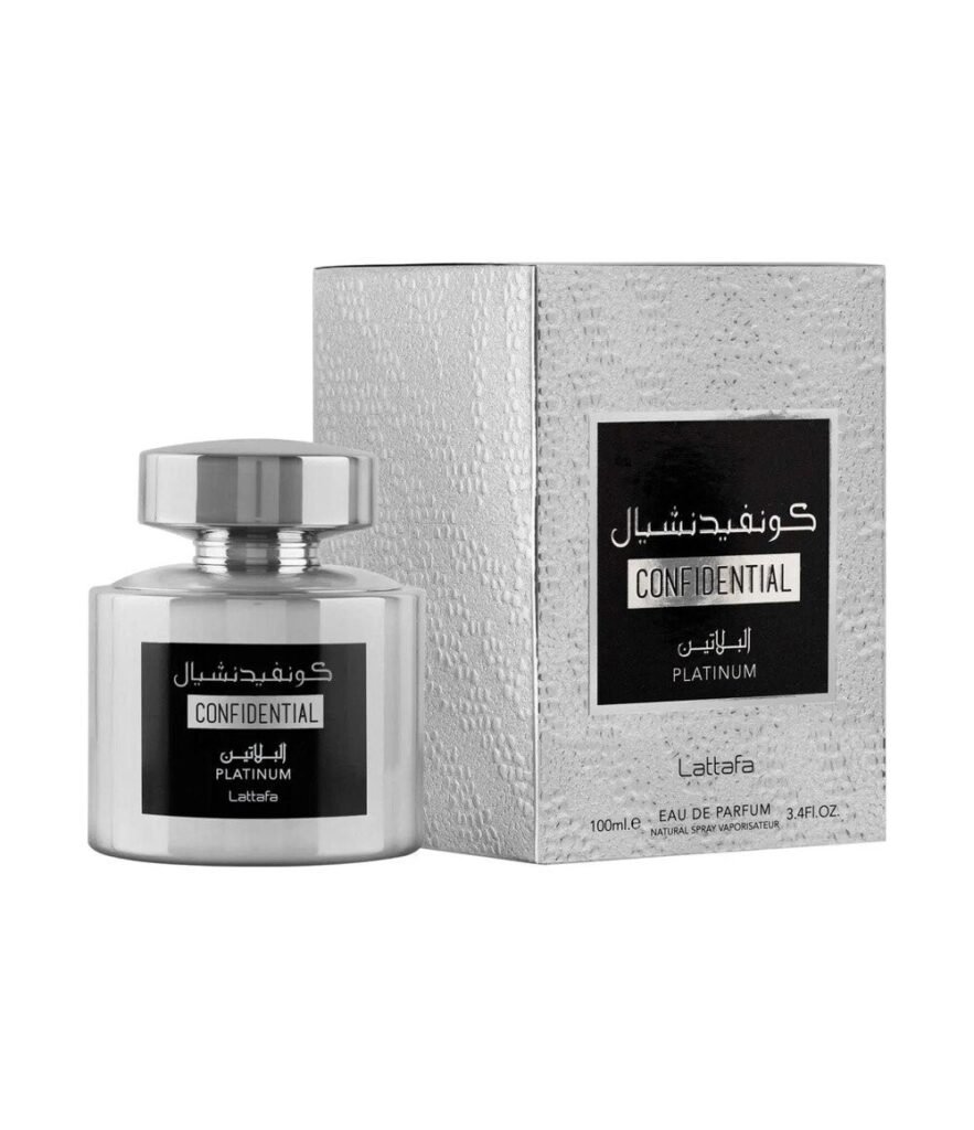 Lattafa Confidential Platinum by Lattafa 100ml Eau De Parfum — bottle photo