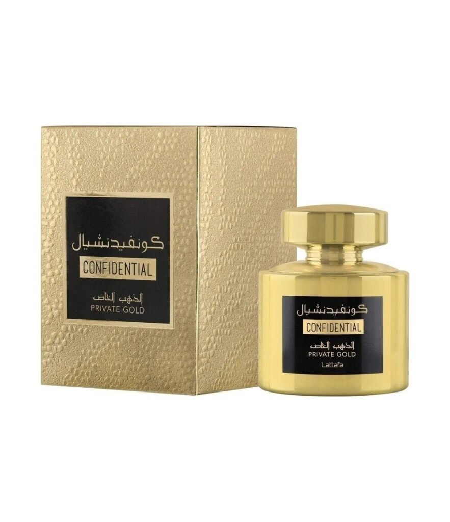 Lattafa Confidential Private Gold by Lattafa 100ml Eau De Parfum — bottle photo
