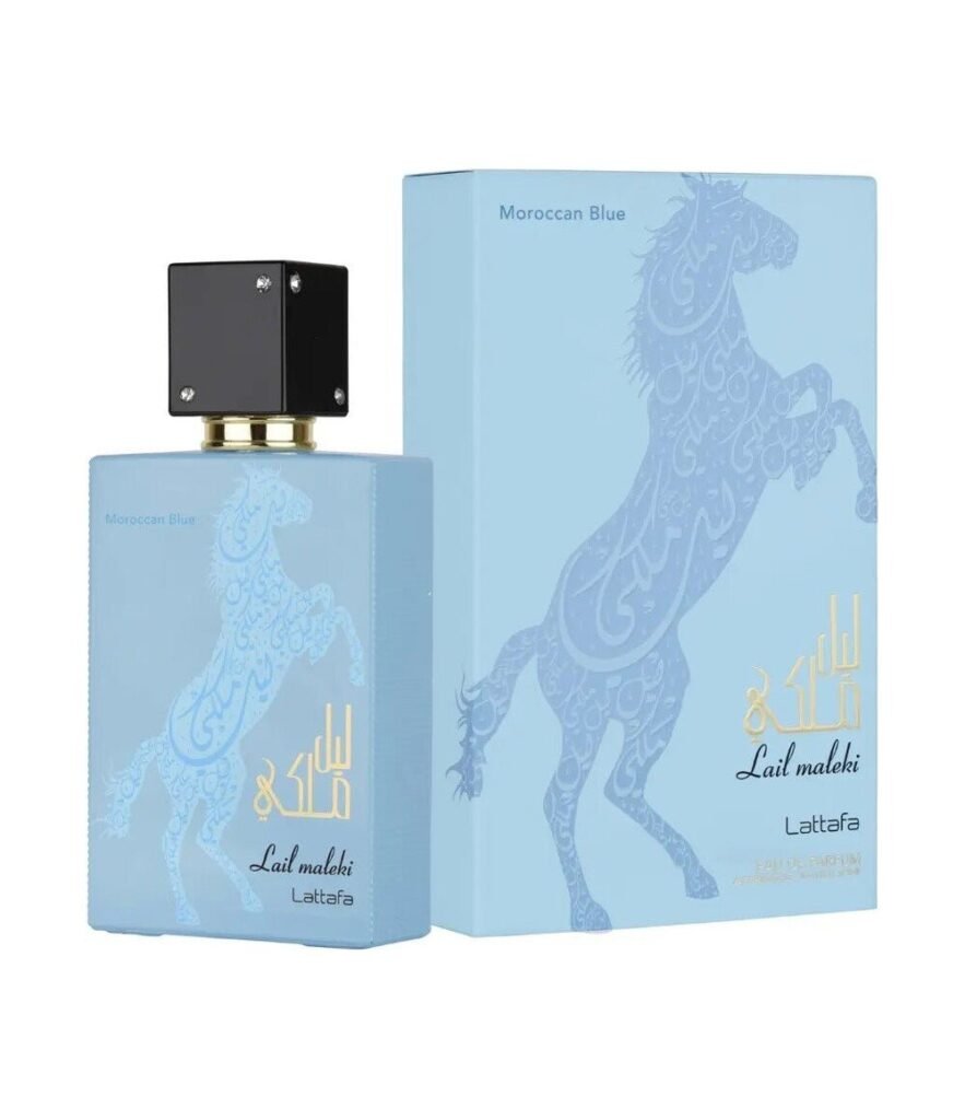 Lattafa Lail Maleki Moroccan Blue By by Lattafa 100ml Eau De Parfum — bottle photo