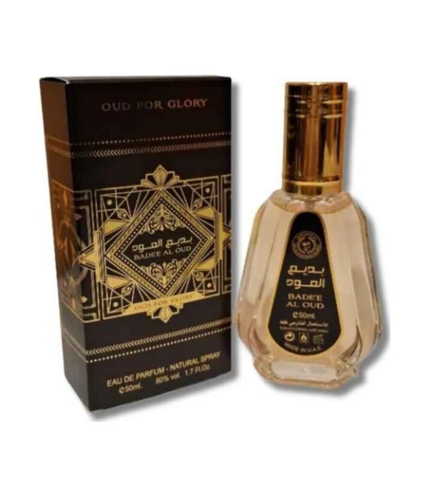 Lattafa Badee Al Oud Travel Size by Lattafa 50ml Eau De Parfum — bottle photo