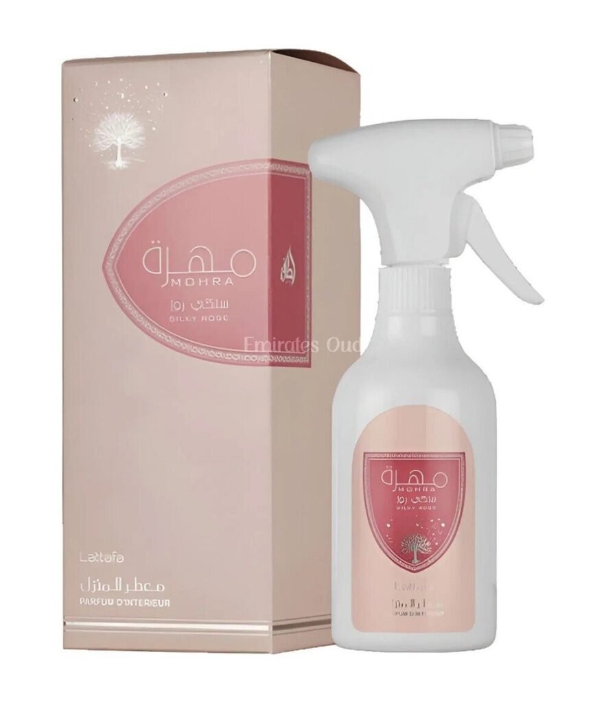 Lattafa Mohra Silky Rose Room by Lattafa 450ml — bottle photo