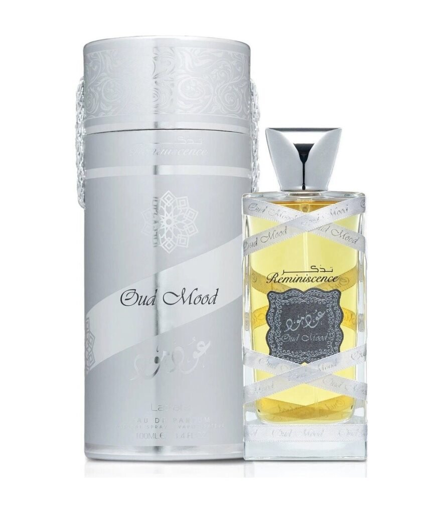 Lattafa Oud Mood Reminiscence Silver by Lattafa 100ml Eau De Parfum — bottle photo