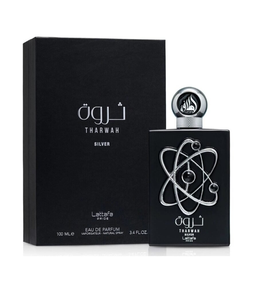 Lattafa Tharwah Silver Pride by Lattafa 100ml Eau De Parfum — bottle photo